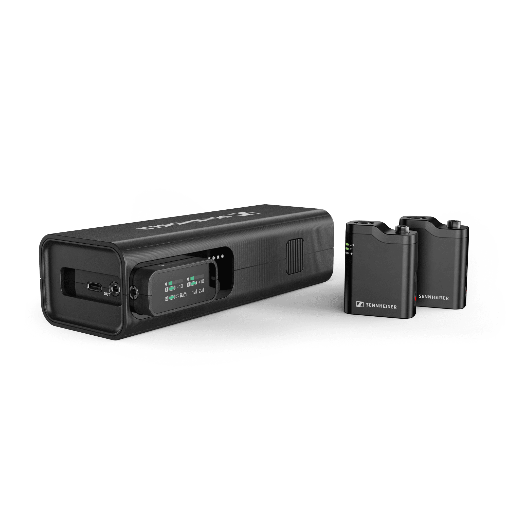 Sennheiser Profile Wireless Microphone System mit 2x Sennheiser Lavalier Mikrofon (digitales 2-Kanal Drahtlos-Mikrofonset)