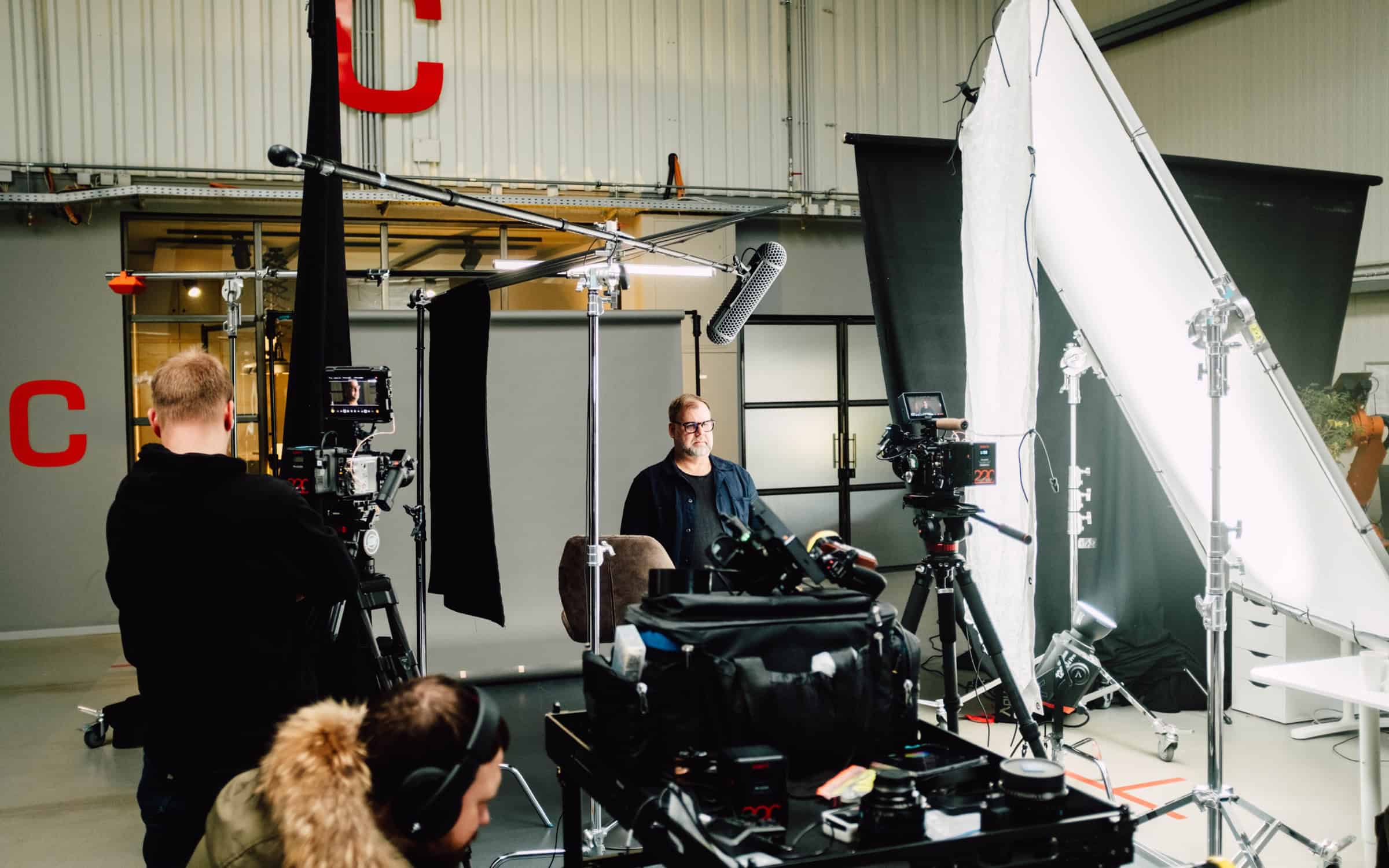 Lichtsetup im Studio – Dreh von KNITTERFISCH